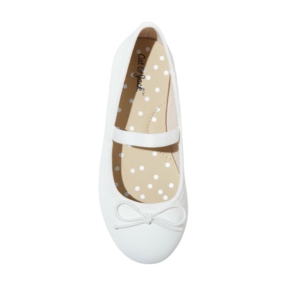 Cat & Jack “Nora” Slip-On Ballet Flats, Toddler Girls’ 10 White, NWT & BNIP - Picture 2 of 9